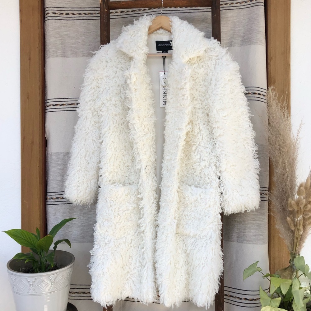 MINKPINK Faux Fur Coat